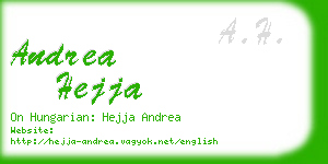 andrea hejja business card